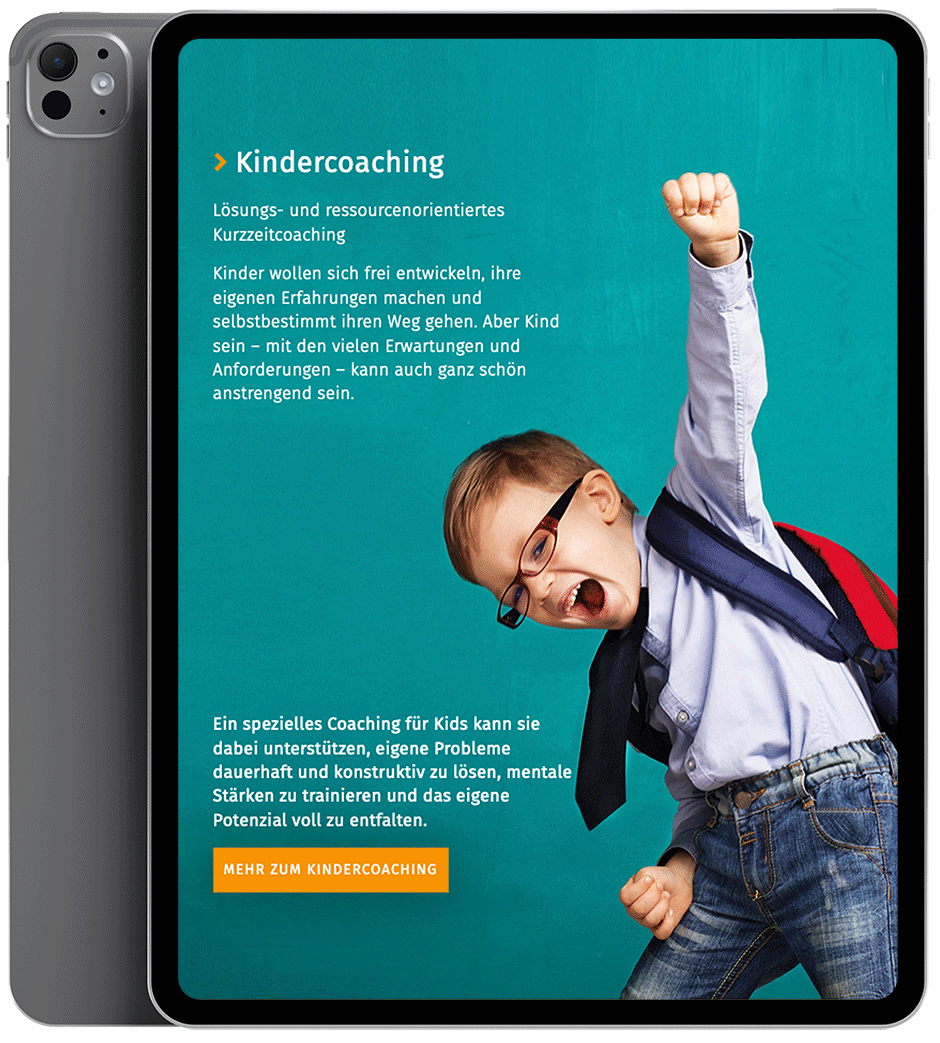 iPadPro-website praxis klein&groß Kindercoaching