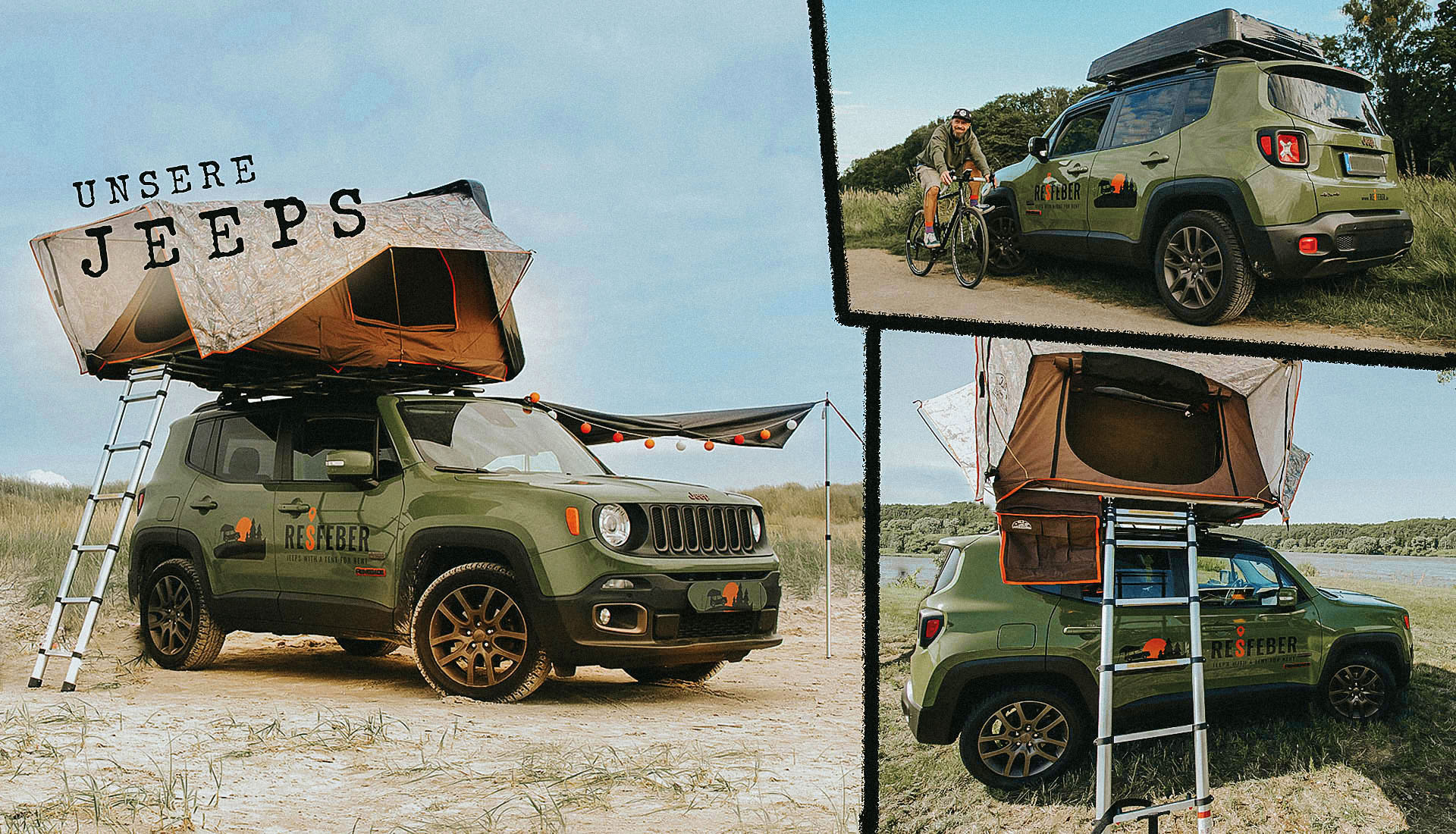 Resfeber – Jeeps with a tent for rent