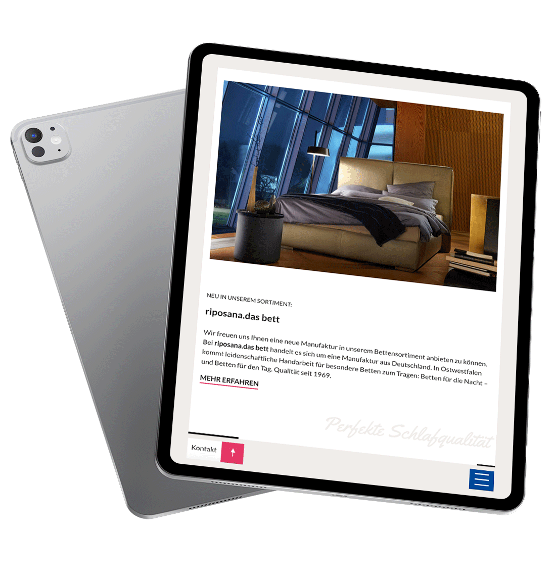 webdesign-hamburg betten-sievers iPad