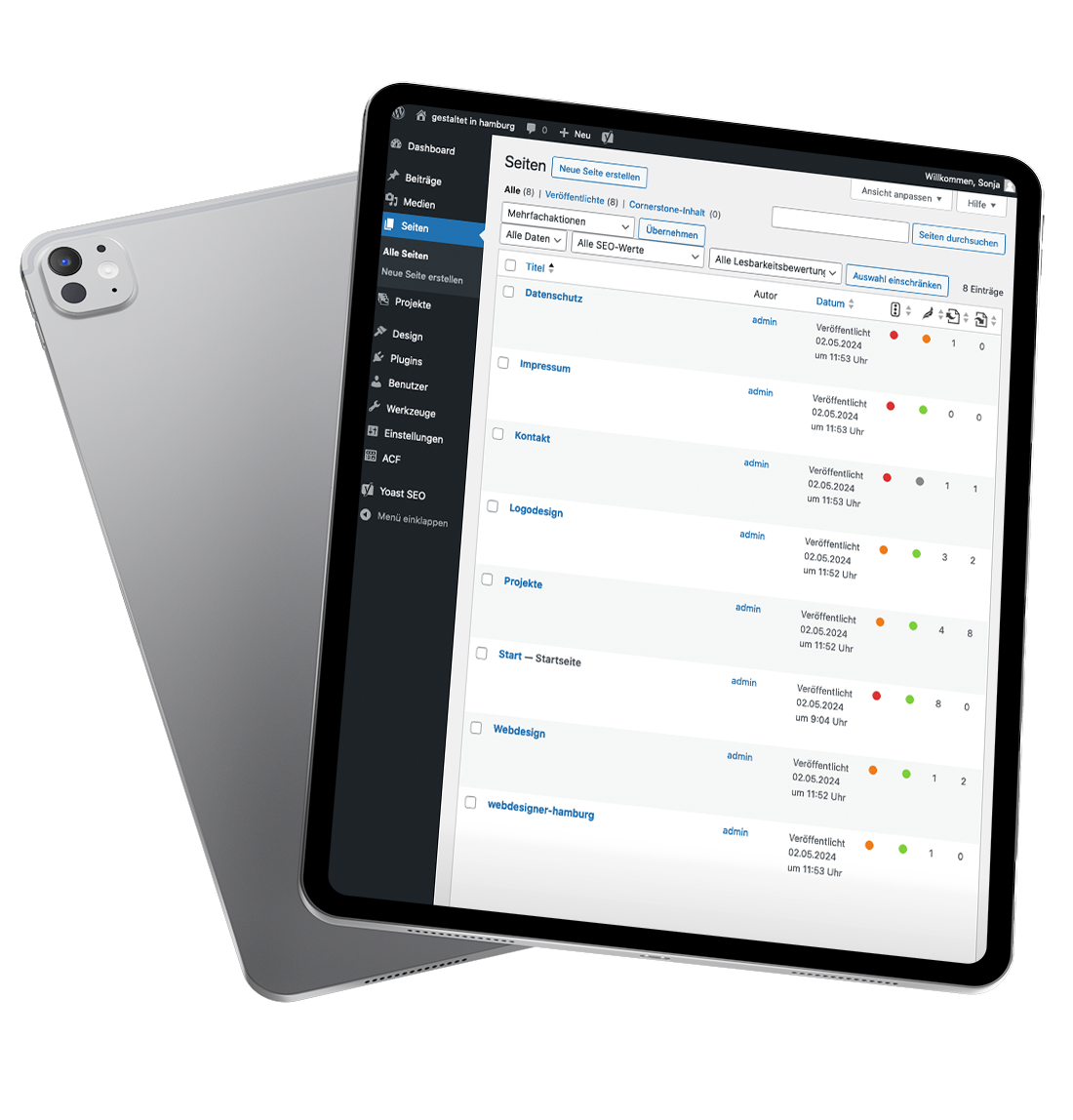 Wordpress CMS Inhalte selbst verwalten